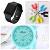 Girls Casual Candy Color Jelly Watch Students