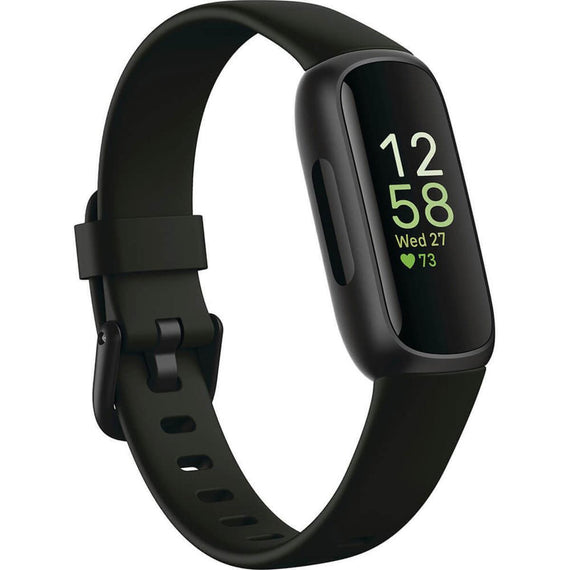 Fitbit Inspire 3 black with midnight Zen band.