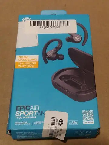 JLab Epic Air Sport ANC True Wireless Earbuds - Black