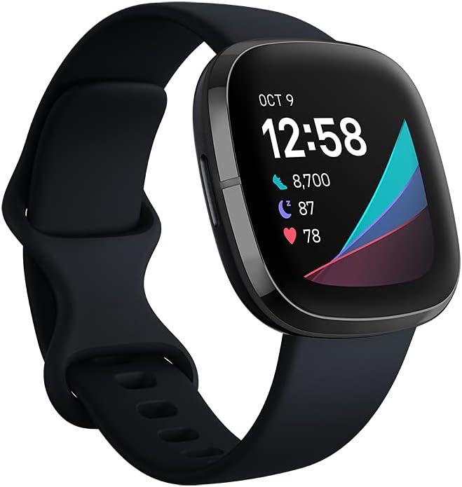 Fitbit Sense Smartwatch - Graphite Stainless Steel with Carbon Band